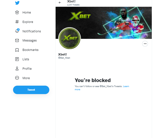 rickron_n's tweet photo. @Bet_Xbet  I wonder why I got blocked? Is it bc you dont want me to tell everybody how you disabled my account with $95K of my winnings still in there. https://t.co/dBVTEaERFK
