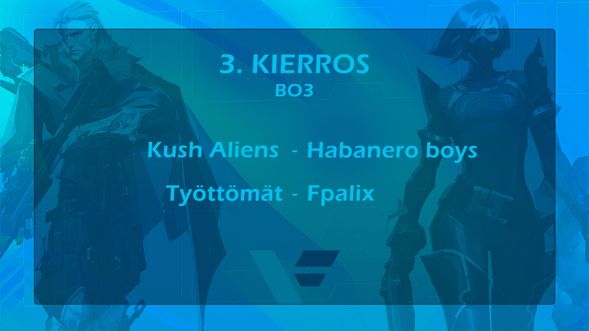 🔥 Semifinaalit käyntiin!
💎twitch.tv/valorant_fi kanavalla Kush Aliens vs. Habanero boys ja casterina Talizo!