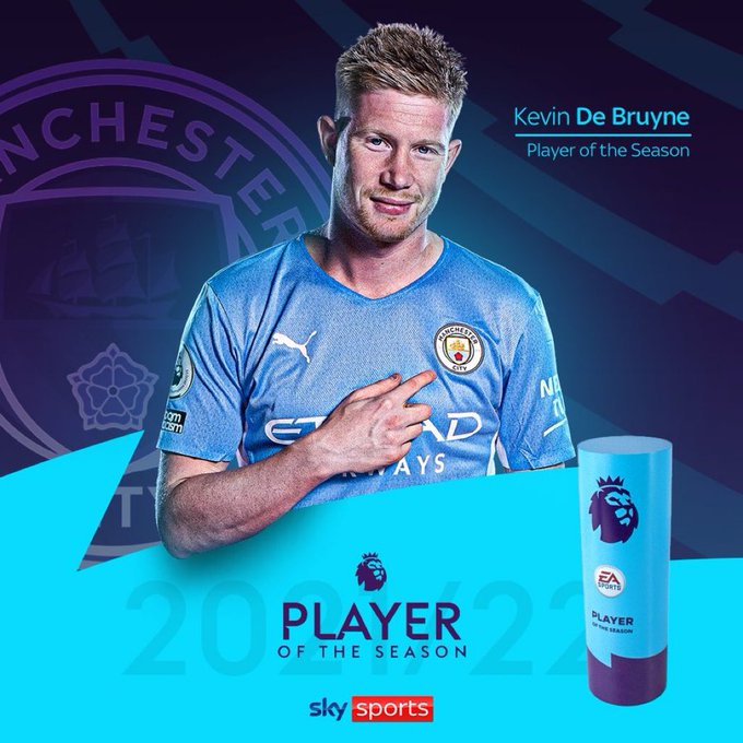 Kevin De Bruyne beats Mohamed Salah to win Premier League Player of The Season