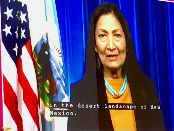 BishopOliveto's tweet photo. Wow! Secretary of the Interior Deb Haaland just addresses the United Women in Faith assembly!!! #UMC
#UWFAssembly https://t.co/RP1hgxH82C