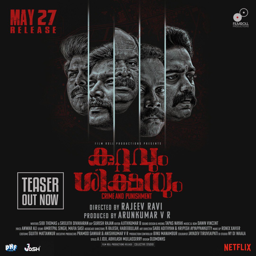 roshanmathew22's tweet photo. #kuttavumshikshayum is all set to hit worldwide theatres on May 27th!
https://t.co/olXSP2tHjY
#RajeevRavi
#AsifAli
#SunnyWayne #SharafUDheen #AlencierLopez #SenthilKrishna
#FilmRollProductions
#ArunkumarVR
#SureshKumarRajan
#SibiThomas
#AnwarAli
#CrimeAndPunishment https://t.co/XJxQHN4PKO