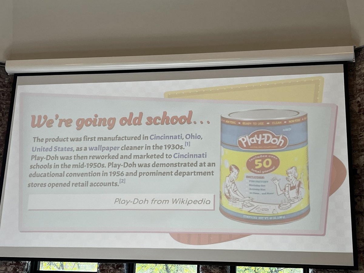 Did you know …Play-Dog started off as a wallpaper cleaner… then a teacher got involved 🤯 @LrningInstigatr  @AbDPittsburgh @remakelearning #makered