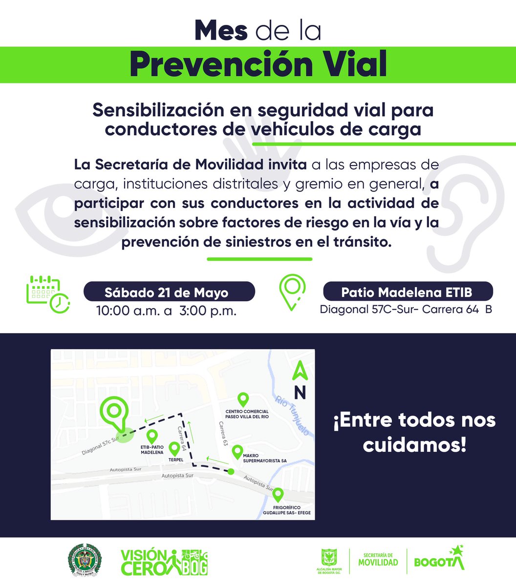 mariofontalvof's tweet photo. Hoy 21 de mayo Cámara Móvil de @camaracomerbog acompañará la jornada de sensibilización dirigida a conductores de vehículos de carga de @SectorMovilidad, en el marco del mes de la prevención vial. Invitamos a todas las empresas del #clusterlogistica y transporte a que participen https://t.co/0IcnmhRi6E