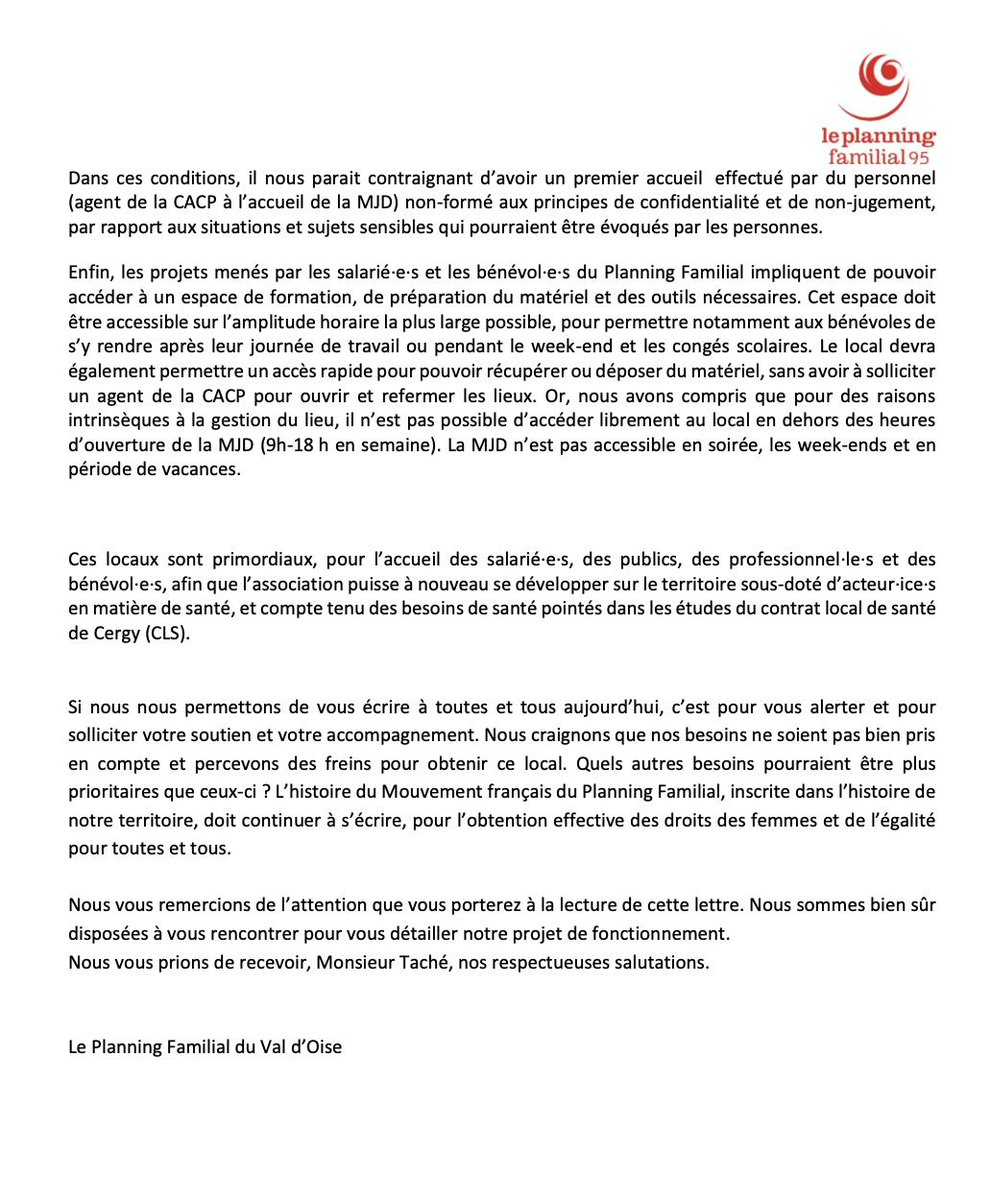 Aurelientache's tweet image. J'ai été saisi par le @leplanning du Val d'Oise, afin de les appuyer dans leur recherche de locaux sur Cergy. L'association ne peut plus exercer ses activités depuis 2020, menaçant ainsi l'accès effectif à l'IVG pour toutes les val d'oisiennes...trouvons rapidement une solution !