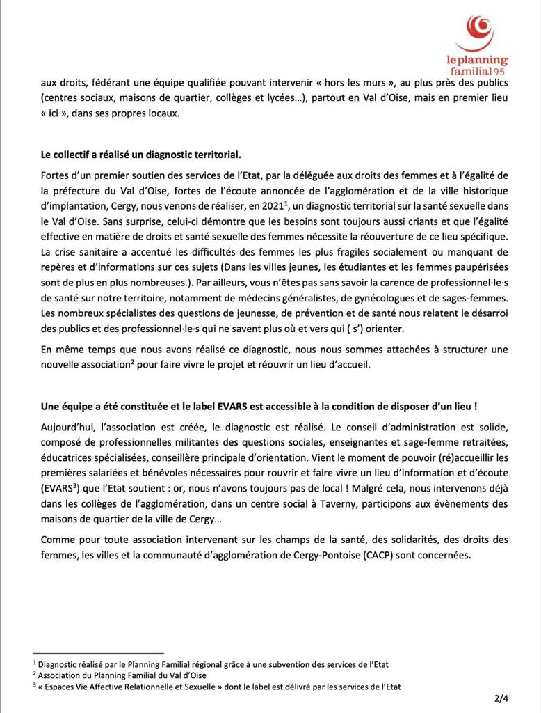Aurelientache's tweet image. J'ai été saisi par le @leplanning du Val d'Oise, afin de les appuyer dans leur recherche de locaux sur Cergy. L'association ne peut plus exercer ses activités depuis 2020, menaçant ainsi l'accès effectif à l'IVG pour toutes les val d'oisiennes...trouvons rapidement une solution !