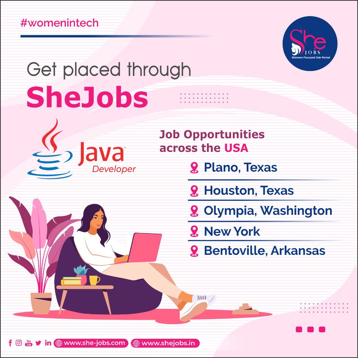 SheJobs's tweet image. Are you filling out 𝗷𝗼𝗯 𝗮𝗽𝗽𝗹𝗶𝗰𝗮𝘁𝗶𝗼𝗻𝘀 📄everyday ? Let 𝗦𝗵𝗲𝗝𝗼𝗯𝘀 help you get your desired job 👩‍💻
Visit our site 🌐- shejobs.in
she-jobs.com
#womenintech  #WomenSupportingWomen #SheForHer #skills #skilledjobs #jobs #career #jobwomen