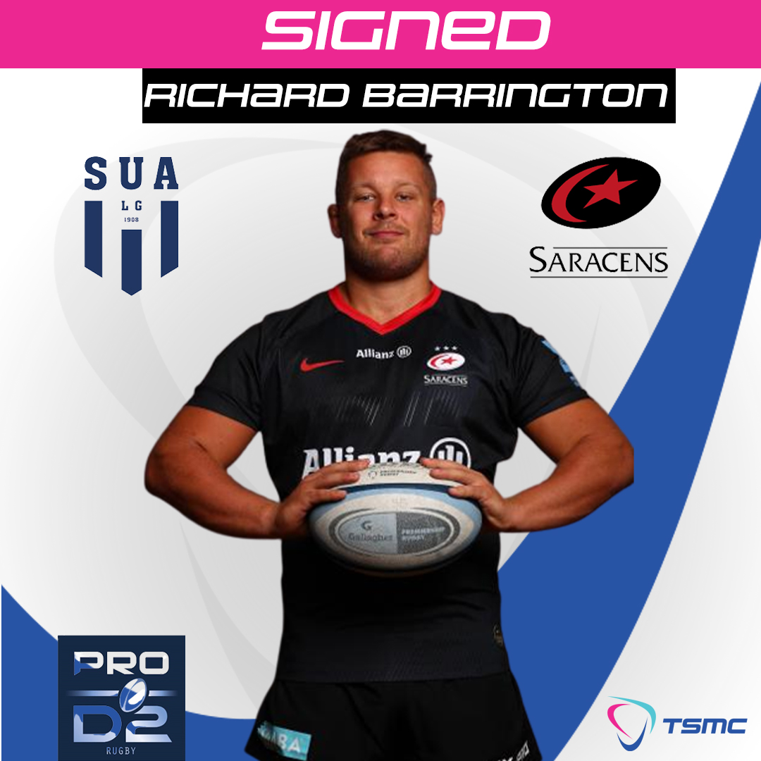 Signed! ✍️
We're delighted to announce that Richard Barrington has signed for French Rugby Giants <a href="/agen_rugby/">Agen Rugby - SUA LG</a>. Baz is a true legend of <a href="/Saracens/">Saracens Rugby Club</a> and has played a huge part in the Club's success over the last decade. Wishing you all the very best on your move Baz, you deserve it🇫🇷