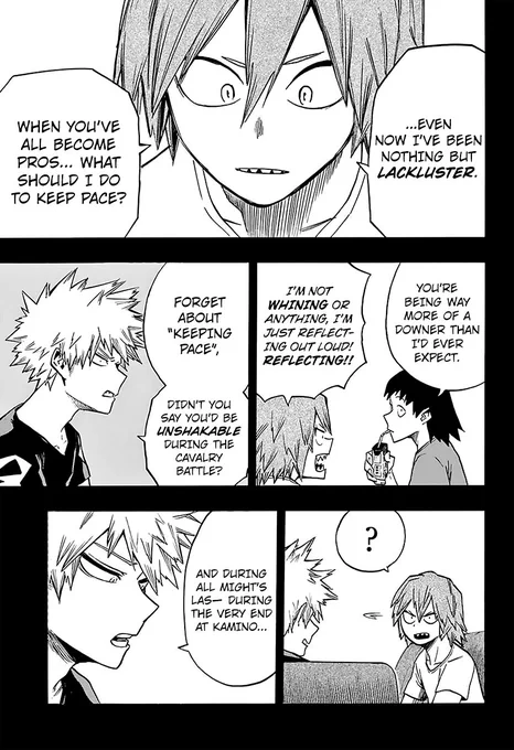 to those clowns who insist kirishima's only source of inspiration as a hero was crimson riot.. aren't you blatantly denying bakugou's impact on kirishima in this moment and in general? like ok.. 