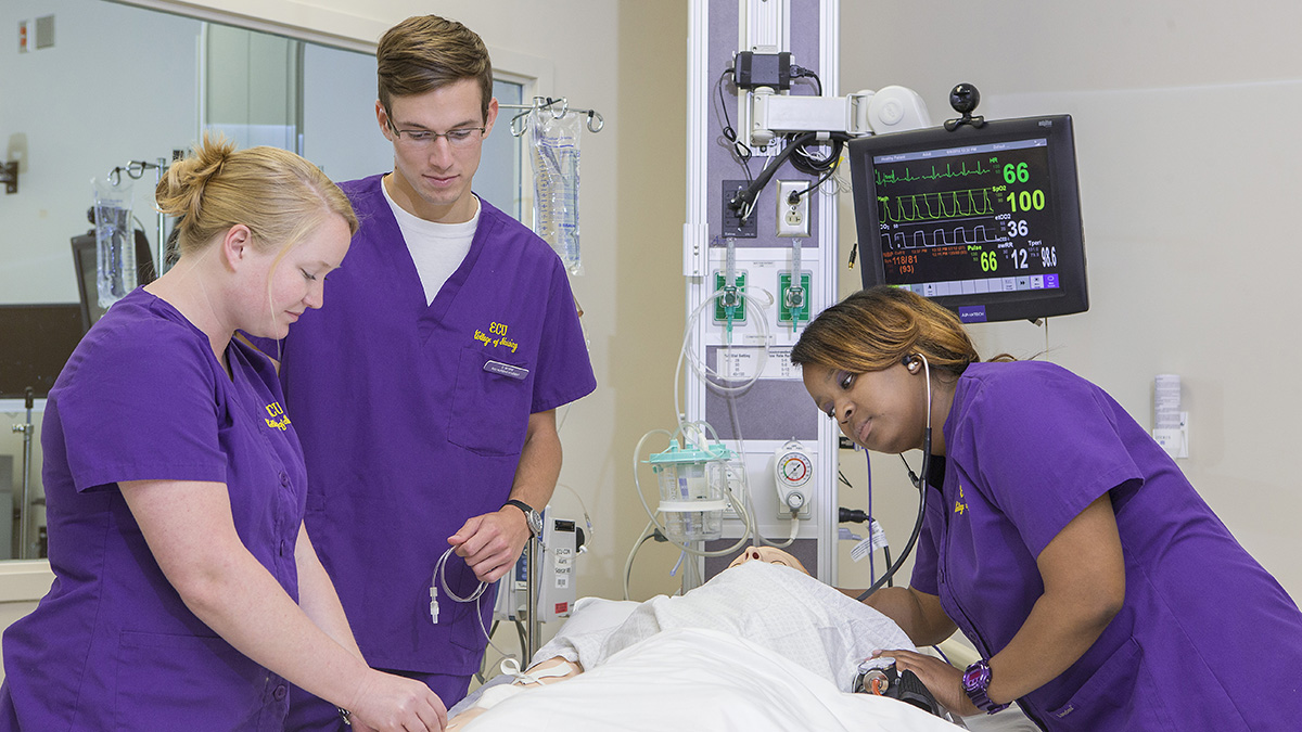 EastCarolina's tweet photo. #PirateProgram Spotlight: #ECU’s College of Nursing is the top producer of new nurses among NC’s four-year institutions.

The program features:
→ In-person and online 🩺
→ 7,700 sq. ft. of lab space 🔬
→ Clinical opportunities 🏥

Learn more ➡️ https://t.co/Z3KVvF5cDm https://t.co/orx96FckwW