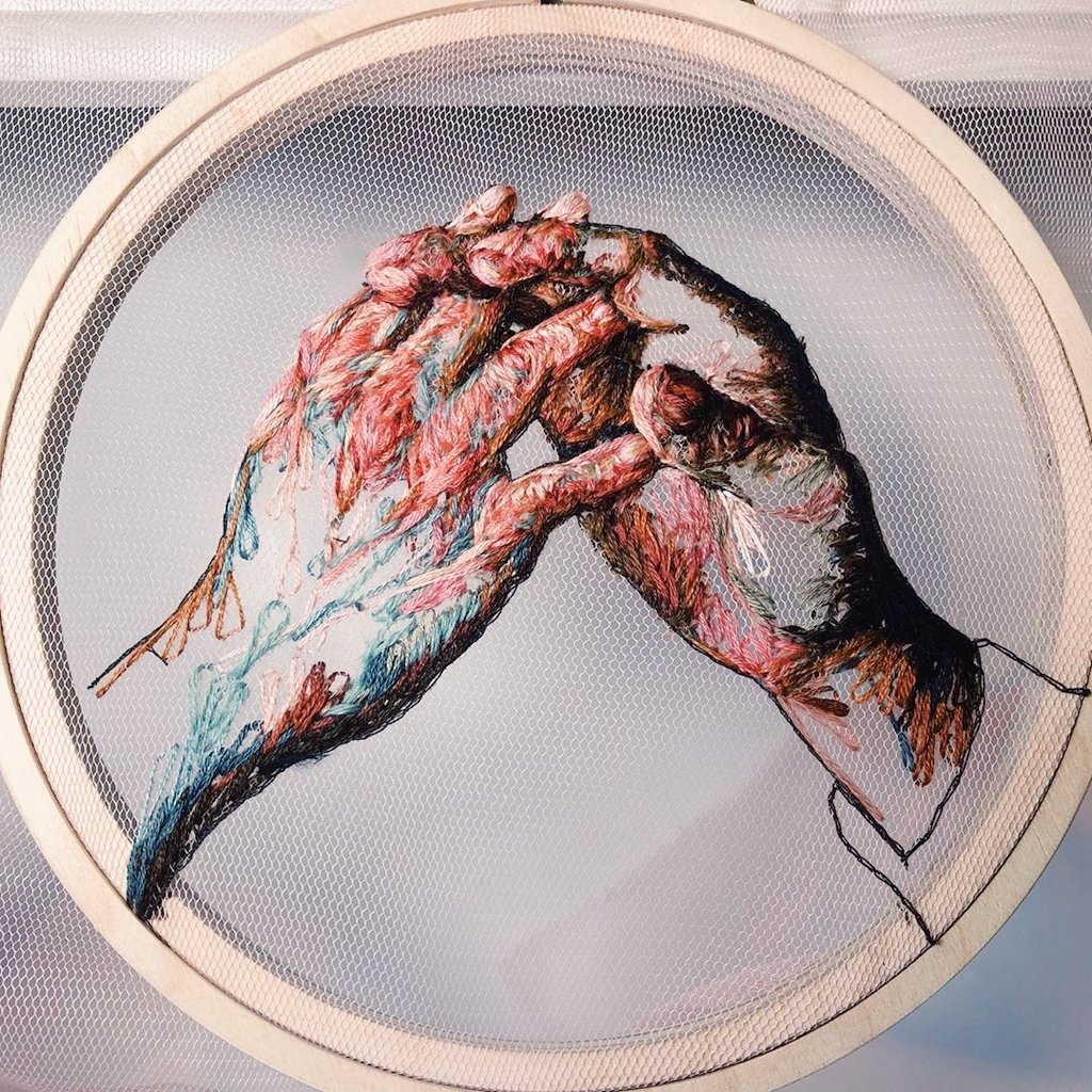 womensart1's tweet photo. Katerina Marchenko, contemporary  embroidery artist  #WomensArt https://t.co/eVXwuPMwsd