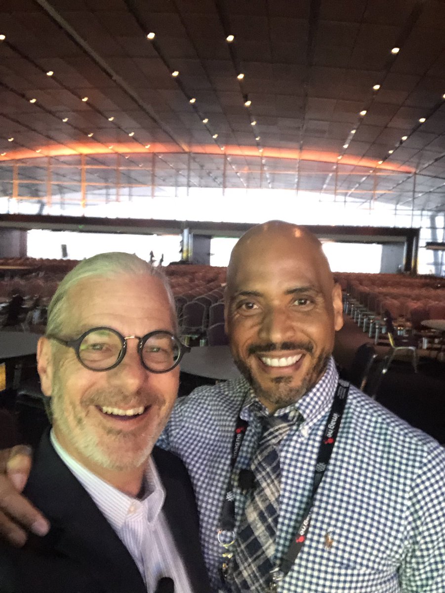 DanYaeger's tweet photo. ⁦@mbobbitt⁩ and me mugging before our ⁦@AAMers⁩ keynote. Great fun. Thanks Michael for your energy and insights. ⁦@NEMAnet⁩ ⁦@masscultural⁩ #AAM2022 https://t.co/qUIzgWNVQT