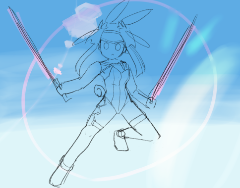 謎のカッコいいポーズをするヤチちゃん 