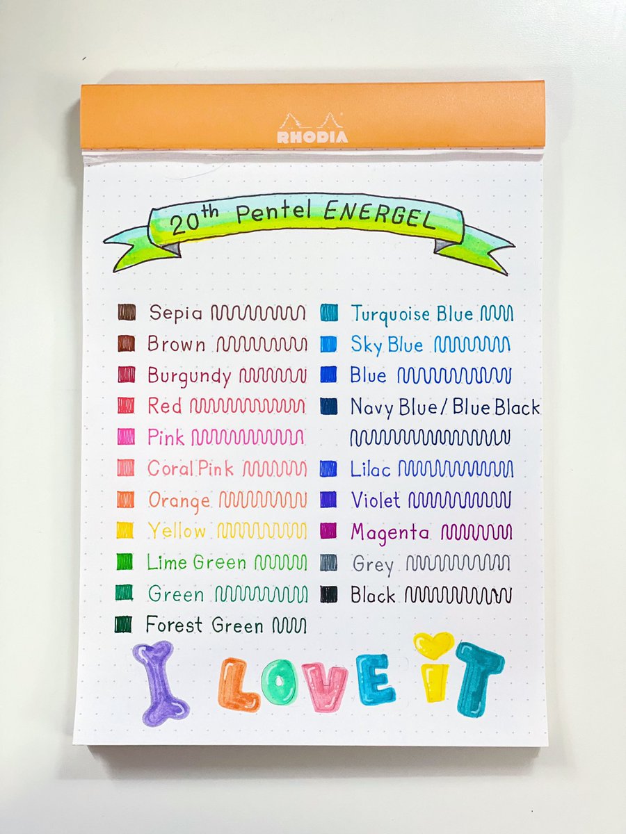 annnoonaa's tweet photo. ปากกานัมเบอร์วันของเรา Pentel Energel เขียนดีจนต้องไปหาซื้อรุ่นฉลอง 20 ปีมาใช้ 🫶🏻 https://t.co/vNNXxVxqsD