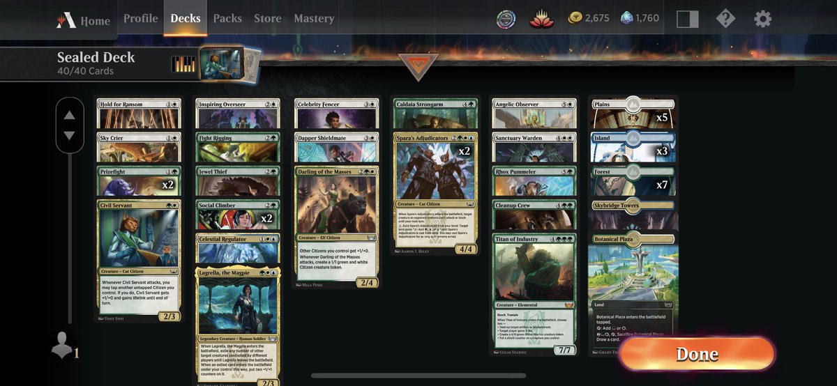 JammerSoul's tweet photo. Wish me luck in todays #QualifierPlayIn for Arena. I’ve got a sweet pool and crazy good cards. Let’s go!!!
#MTGAren #mtgcapenna #Sealed https://t.co/wWDXBUmj42
