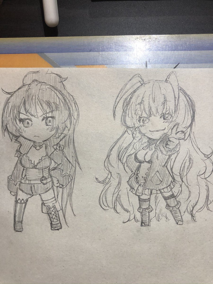 寝る前に液タブ壊れてアナログに戻った時の絵を再掲して寝ます 