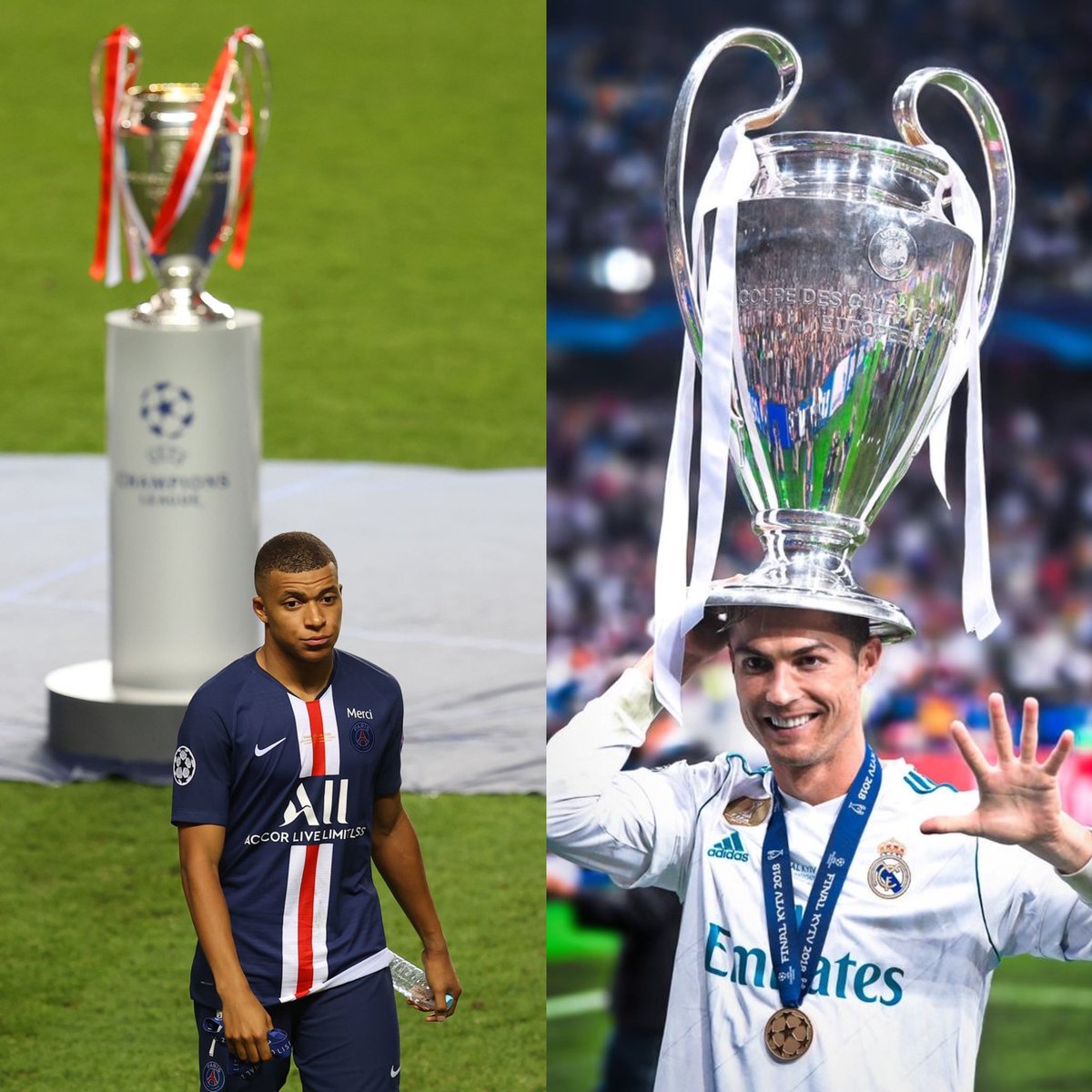 Quédate en tu liga de granjeros hasta que tengas 50 años, el legado de Cristiano Ronaldo era algo muy grande para alguien tan pequeñito.

HASTA NUNCA, MBAPPE.