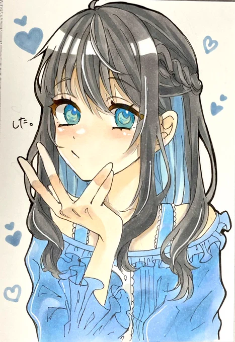 こういうイラスト好き～♡♡
 #絵描きさんと繋がたい 
 #絵描きさんと繋がりたい 