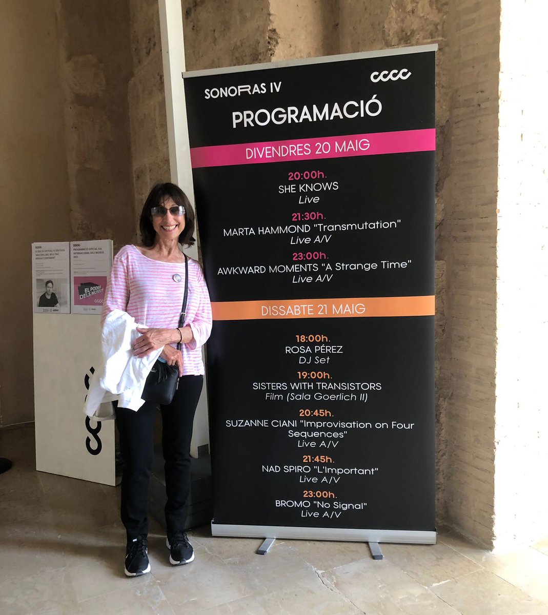 Sonorasmusic's tweet photo. 💜 Ya tenemos con nosotros a la grandísima Suzanne Ciani @sevwave #SONORASIV
¡No os perdáis su live esta tarde en el Claustro Gótico!
‘Improvisation on Four Sequences’
🕢 20:45h
🎫 Libre acceso
📍 @centredelcarme https://t.co/7DcWGlW34z