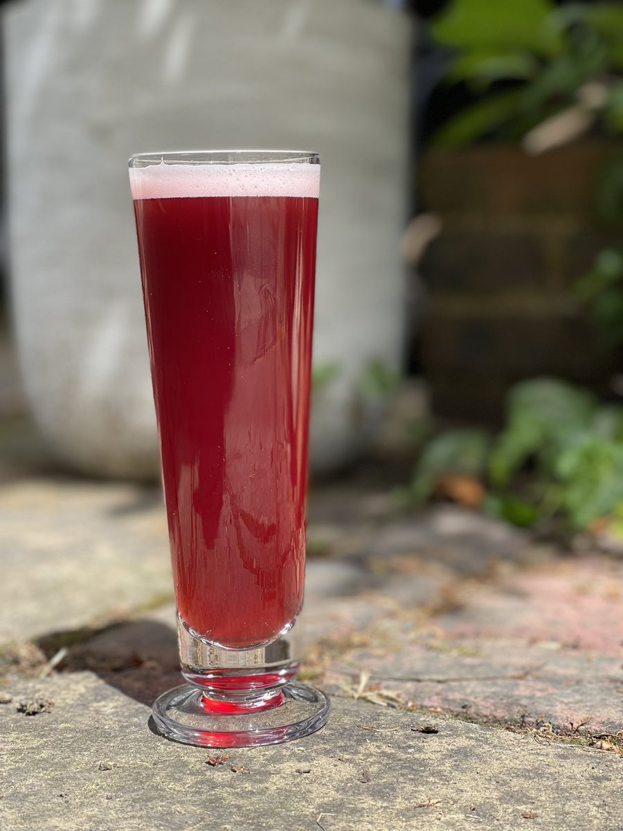 Lil carbonation test to see how this cherry sour is coming along. 250g/l sour cherries, this is going to be loooooovely