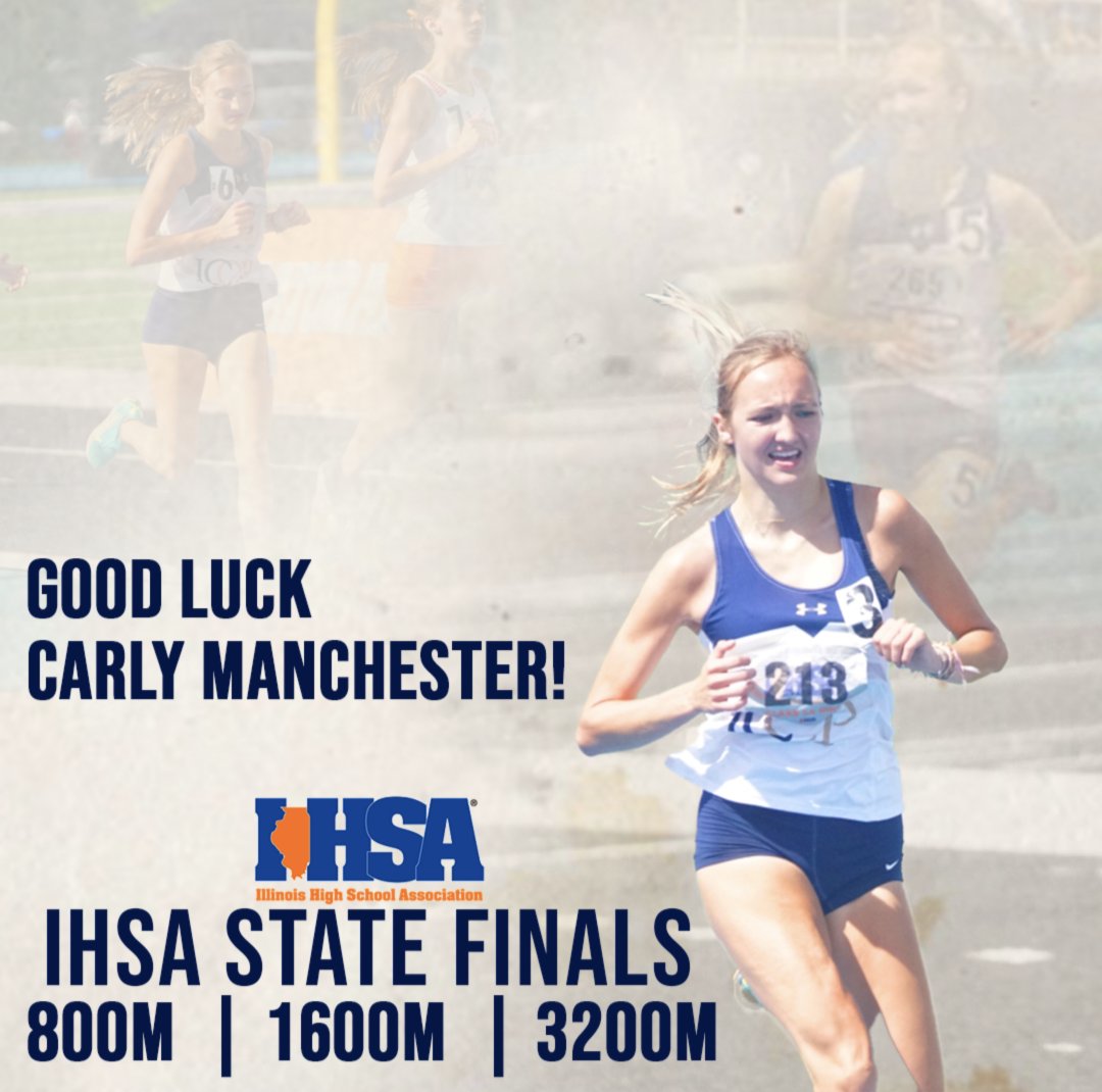 ICCPKnights's tweet photo. Good luck to Carly Manchester as she runs in the IHSA Track State Finals. She will race in the 800m, 1600m and 3200m at Eastern Illinois University this afternoon. #weareIC #IHSA #iccptrack https://t.co/xrF4ghn2A3