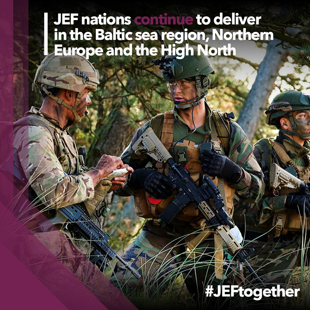 DefenceOps's tweet photo. JEF nations continue to deliver in the Baltic Sea region, Northern Europe and The High North.
#JEFtogether #DefenceOps https://t.co/G7Kxw74bix