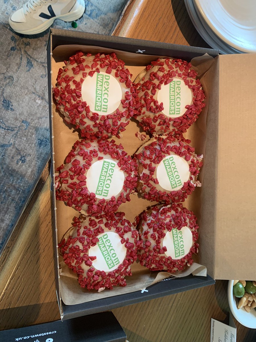 type1bri's tweet image. Warrior donuts, what’s not to love #DeccomWarriorweekend #Warriorup #DexcomUk #ad