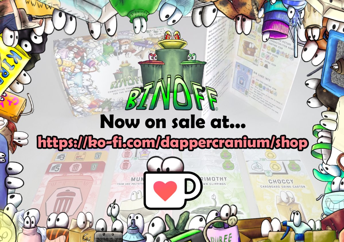 CraniumDapper's tweet photo. Online sales of Bin Off are now available! Head on over to my Ko-Fi shop to secure your copy of Bin Off! π₯³
Also coming to various local Perth, WA shops π€©
https://t.co/Ytv9iL0sZu
#kofi #binoff #waronwaste #recycling #waste #gamedev #indiedev https://t.co/tucIky6QEZ