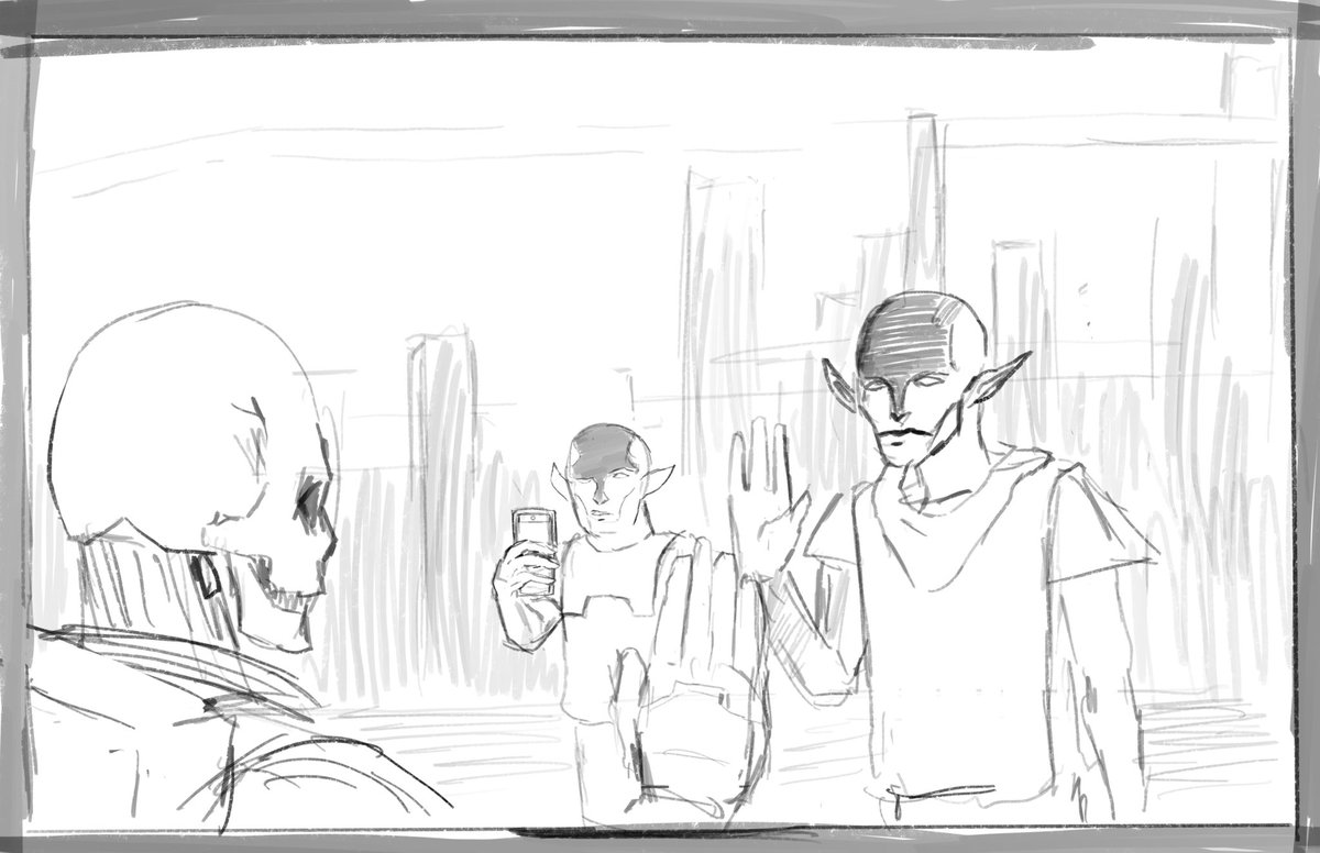 SpaceSkullNFT's tweet photo. Space Skull has a run in with the local life on a distant planet. They don’t seem too different from us. New #nft trait dropping tomorrow. https://t.co/8HQMHAFi2J