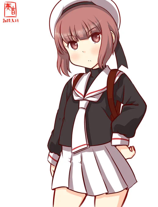 「なんか、ランドセルからガサゴソ音するのよね…」

#艦これ版深夜の真剣お絵描き60分一本勝負
#艦これ版真剣お絵描き60分一本勝負_20220521
#Z3 