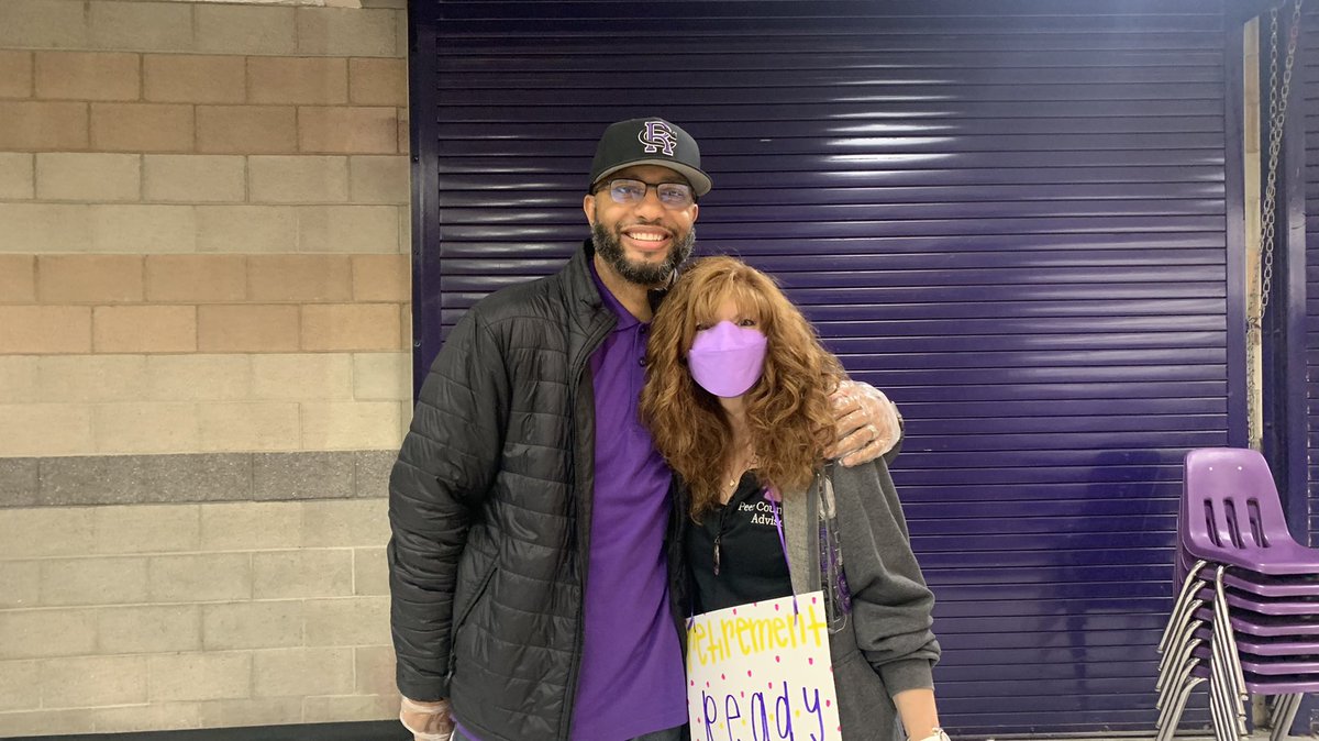 Chicken and waffles staff breakfast.