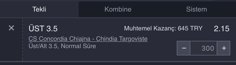 ROLLİNG START 1.ADIM 🎯🎯 

300🎯645
#canlıbahis #won #iddaa #bahis  #maçkolik #gol #live #freebahis #nesine