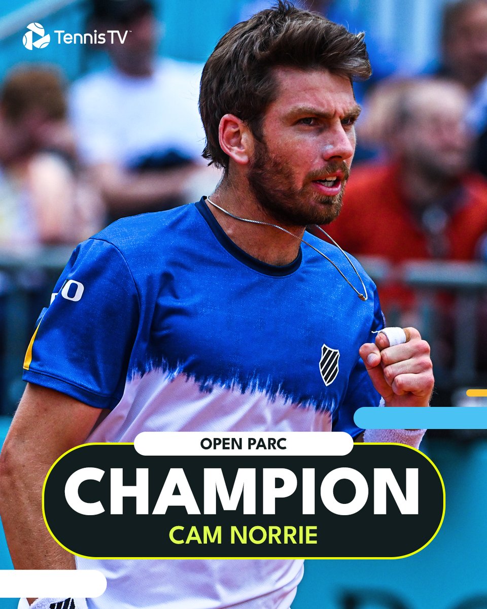 YES, HE CAM 🏆 2021 runner-up @cam_norrie goes one better in 2022, defeating Molcan 6-3 6-7 6-1 to win the #OpenParc title!