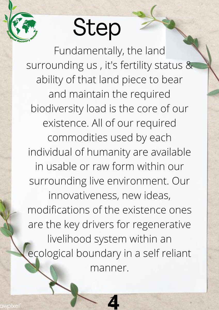 EcologicalReco_'s tweet photo. i. Proper valuation of each commodity according to necessity &amp; utilization .
ii. Re-use of each &amp; every waste &amp; byproduct at each level of livelihood mentinans processes.
iii. Accass for resources to be ascior to each layer of the ecosystem . https://t.co/u2lR4td5XX