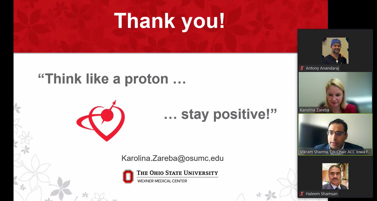Thank you Dr. Zareba #KarolinaZareba for this excellent talk on CMR in Non-ischemic cardiomyopathy! #thinklikeaproton #StayPositive 
#IowaACCLectures #ACCFIT #ACCEarlyCareer #letslearncardiology
<a href="/ACCinTouch/">American College of Cardiology</a>
<a href="/SCMRorg/">Society for Cardiovascular Magnetic Resonance</a>
<a href="/Heart_SCCT/">Heart_SCCT</a>