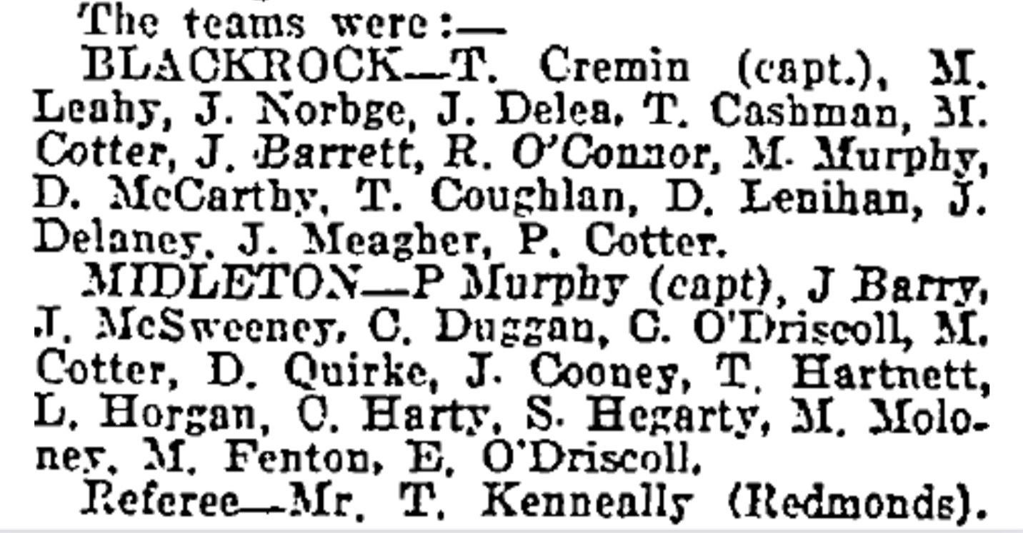 Cork Hurling History 🔴⚪️ på Twitter "The match referee was Mr. T