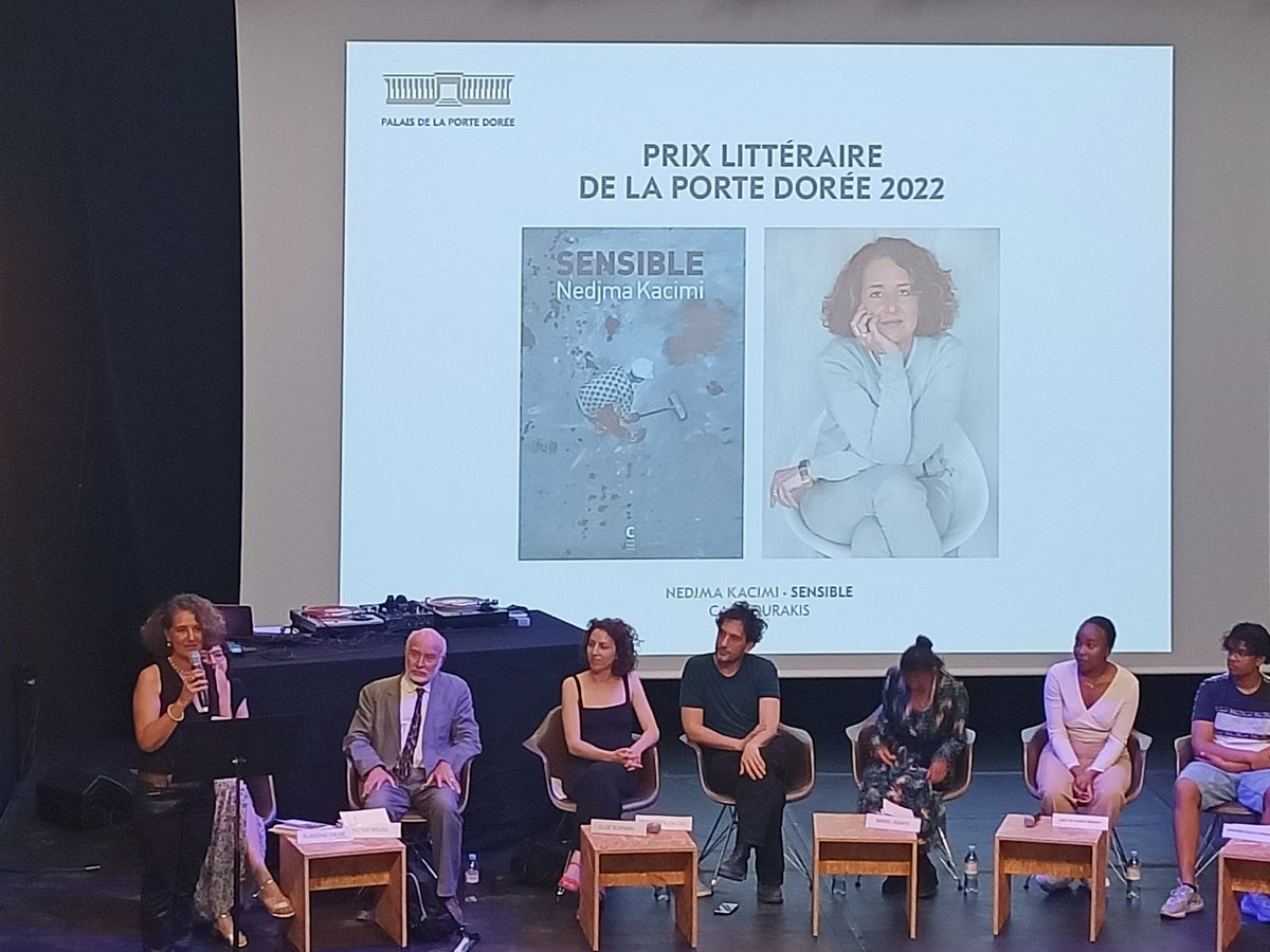 multimediation's tweet photo. Nedjma Kacimi remporte le prix littéraire de la Porte Dorée pour son splendide roman Sensible  @ECambourakis  @PPDoree https://t.co/fp2R9H1Zzk