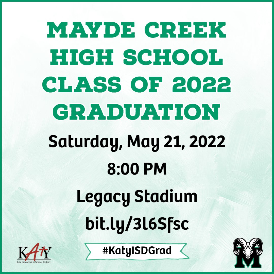 Katy ISD on Twitter "Tonight we celebrate our Mayde Creek High School