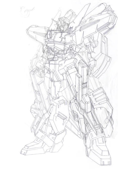 仕上げ線画と原画の比較。#フルアーマーMS大図鑑 