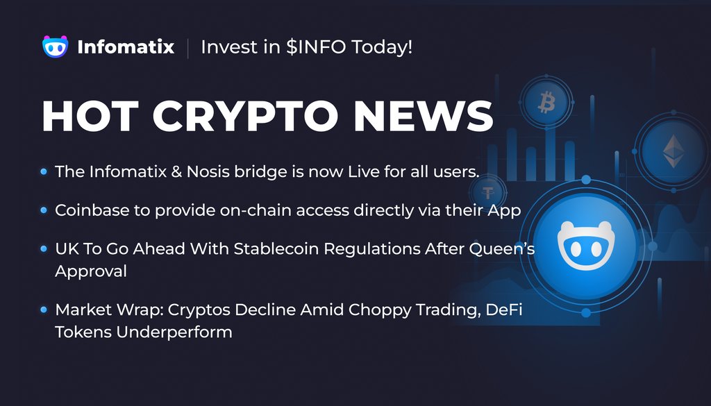 Infomatix_io's tweet photo. Weekly Crypto News Recap: 16-21 May 2022 💎

#Crypto #CryptoNews #Infomatix #INFO https://t.co/sFH96vNI8b