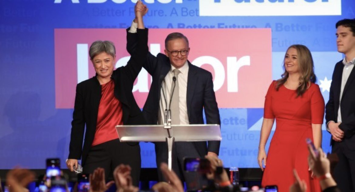 Congratulations to Albo on becoming the 31st Prime Minister of Australia. Well done, mate. A new page in Australian history is now to be written.