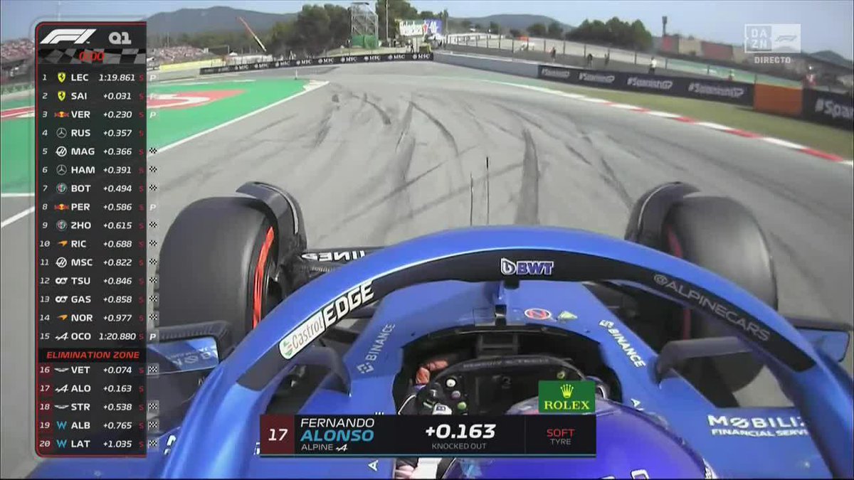 GP España F1, clasificación en directo: última hora, resultado, pole y  actuación de Fernando Alonso y Carlos Sainz