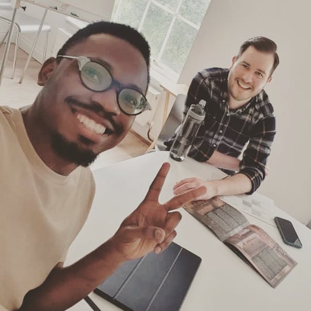 tomgaskinuk's tweet photo. Such a pleasure meeting Valentine  Ifeanyi. I’m mentoring him as part of the @UEAStudentEnt Change Makers challenge. 

He’ll be pitching for the chance to win £5k to help create a #socialenterprise, which helps #Nigerians connect &amp; enjoy Nigerian culture &amp; food together in the UK https://t.co/xX7PBaGVvh