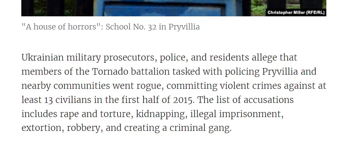 That's when, under the patronage of Avakov, the “Volunteer Battalions” were created. Azov, Aidar, Donbas, Tornado, Dnipro — these & many other Ministry of the Interior formations are infamous for their horrifying reign of terror in Eastern Ukraine.