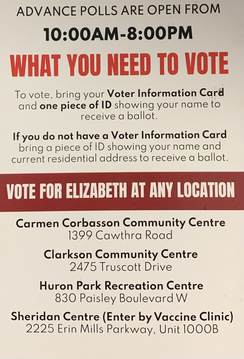 LizMendesONT's tweet photo. ICYMI: Advance Polls are OPEN from May 19 to 28!
This election, let’s #ChooseBetter. Get out there and VOTE!
#VoteMendes #MississaugaLakeshore #onpoli https://t.co/R9iTlZUDt6