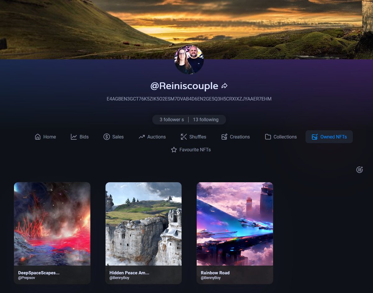 reiniscouple's tweet image. Starting to collect at @AlgogemsNFT 😀

#algofam #algocommunity $ALGO #AlgoNFTs