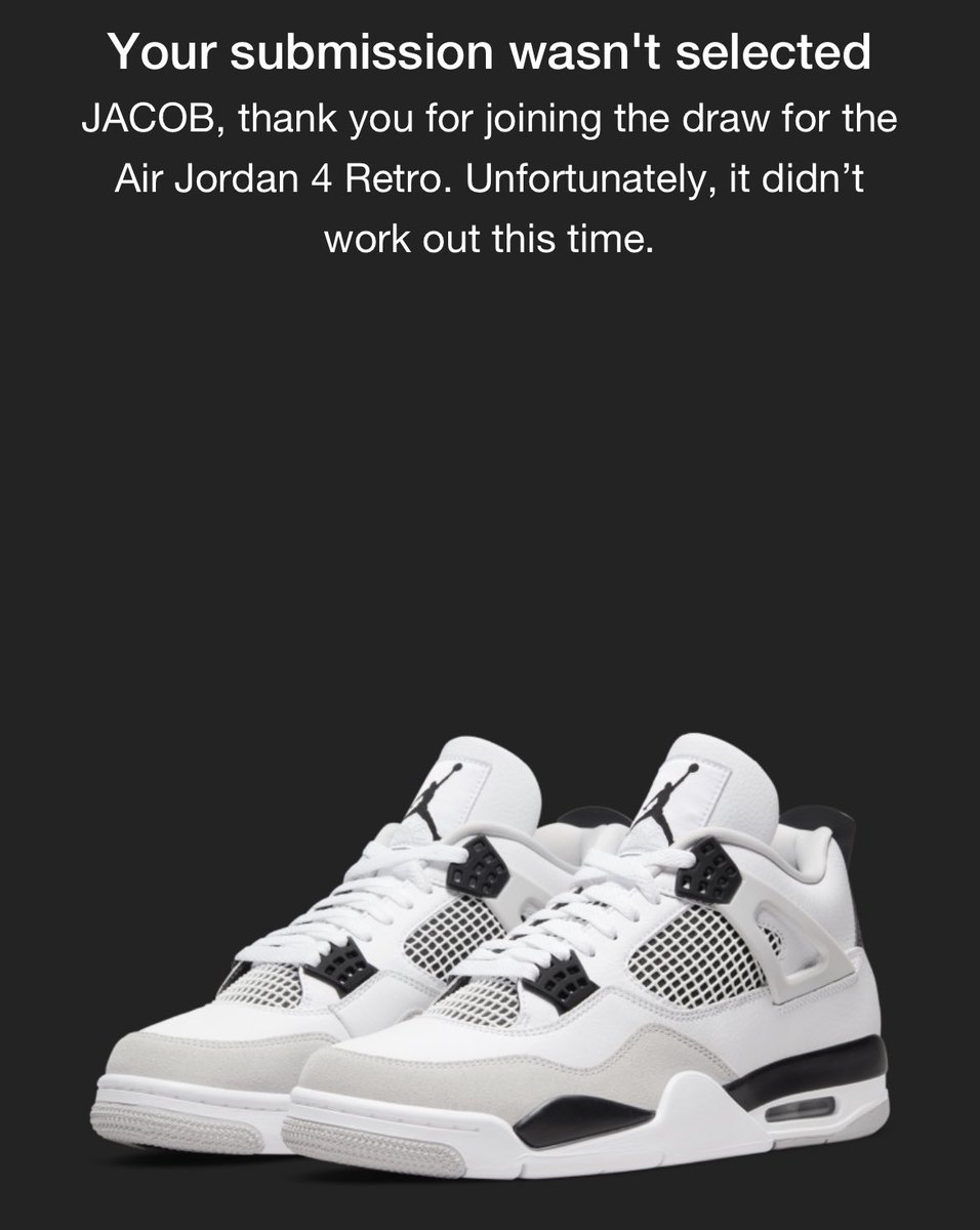 JB98077's tweet image. No beginners luck here 😢@Nike #jordan4