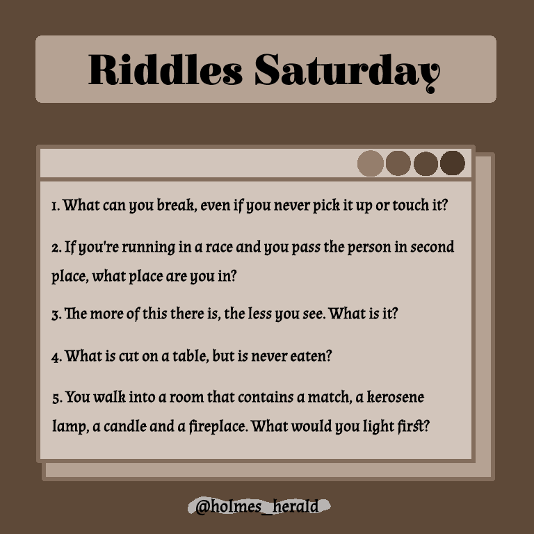 holmes_herald's tweet photo. PLayers are known for their love of solving riddles. So, can you solve this simple riddles?
#HHolmes_CoG
#QEDClub_PL
#RiddlesSaturday https://t.co/d8MkM2YilC
