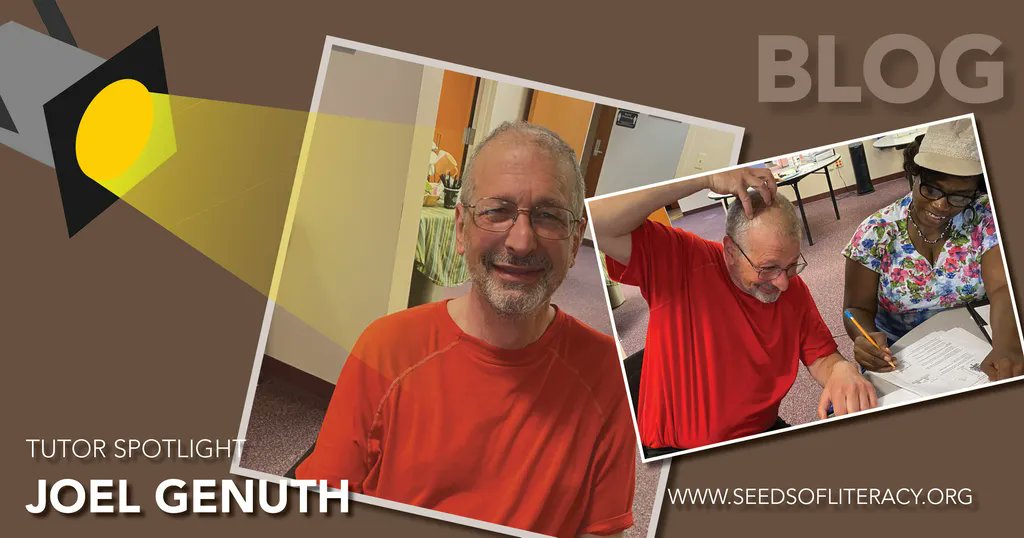 seedsofliteracy's tweet photo. #Blog: #GED Tutor Joel Genuth is a delightfully goofy guy. But before he retired, he had a decidedly un-goofy career. Read how he ended up at Seeds in our #Tutor Spotlight: https://t.co/WjJVTPjCln 
#AdultEducation #AdultLiteracy #BeATutor https://t.co/x1QHyxe0uu