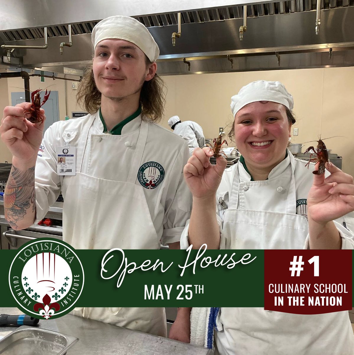 LAculinary's tweet photo. Aspiring chef? Join us next Wednesday, May 25th for an Open House Event! Sign-up today: https://t.co/uQH0uDC0aq
#laculinary #learncreateinspire #culinaryarts #culinaryschool #culinarystudent #bakingandpastry #pastrystudent #BRproud #louisiana #LCI https://t.co/uIOIJhAkPT