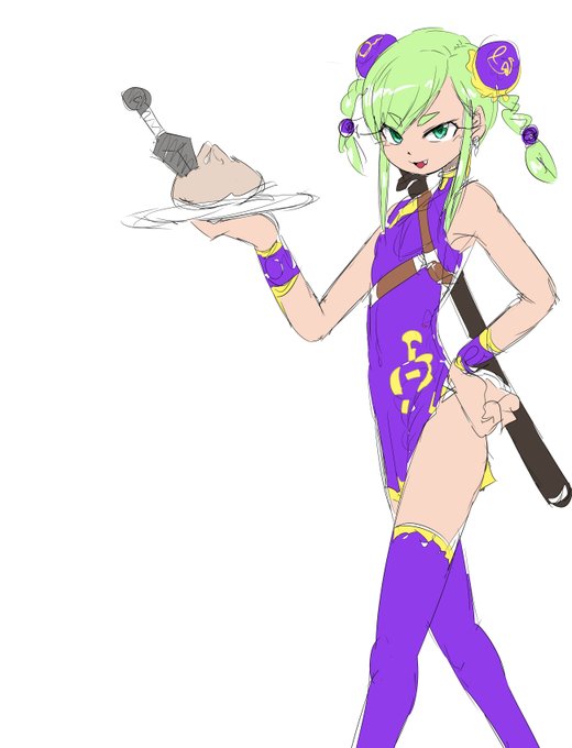 チャイナドレス忍者ショタのラフ。ええんじゃ。 